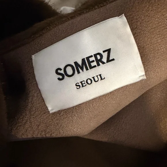 Classic Women's Brown Faux Fur Coat - Picture 10 of 12